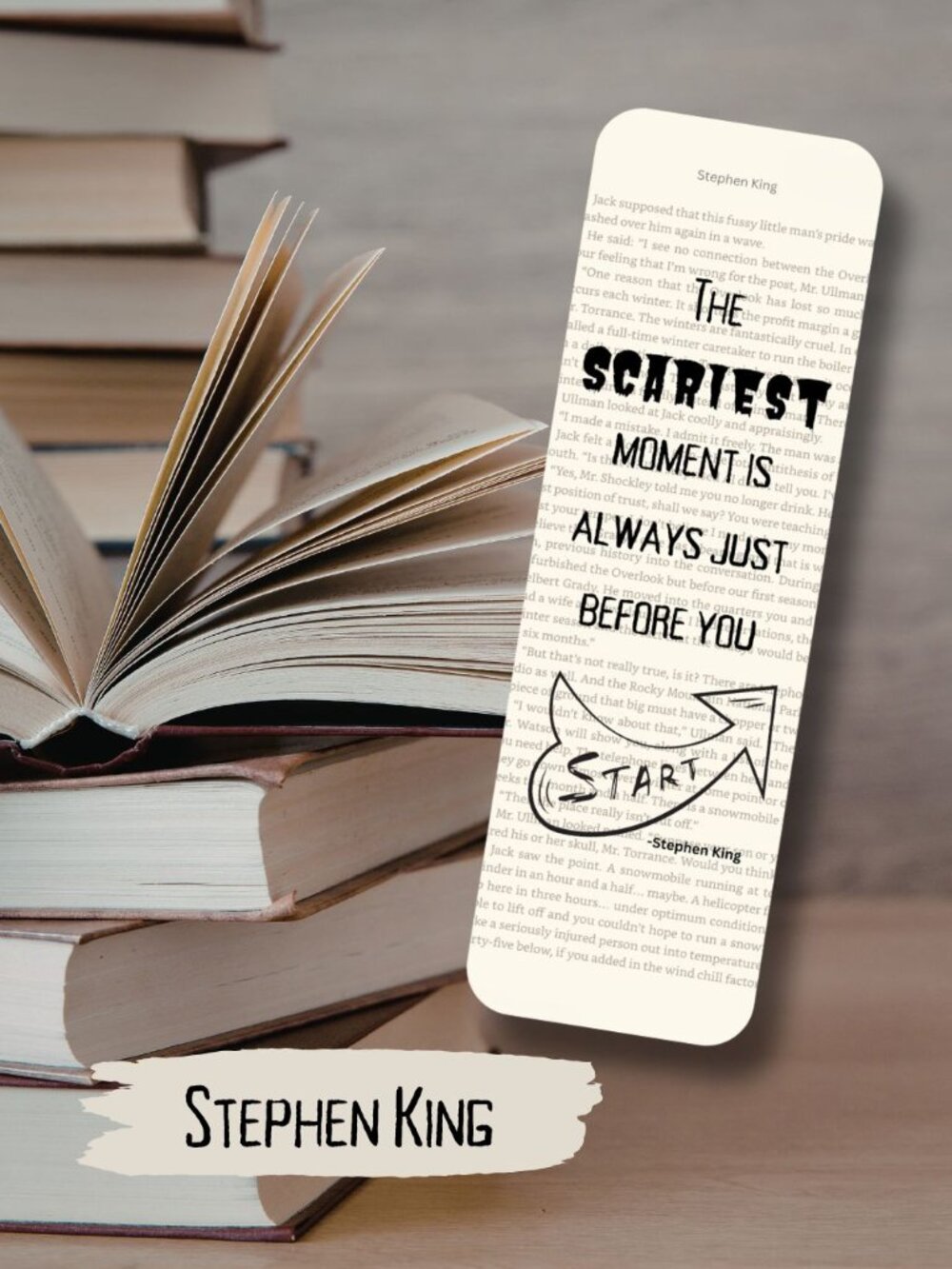 Stephen King Bookish Book Page Bookmark
